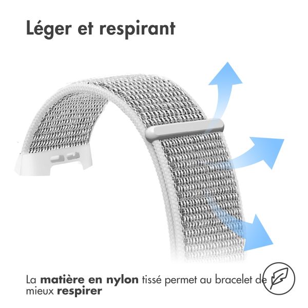 imoshion Bracelet en nylon Fitbit Charge 3 / 4 - Gris clair