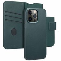 Accezz Étui de télephone portefeuille en cuir 2-en-1 avec MagSafe Apple iPhone 15 Pro Max - Cedar Green