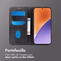 imoshion Étui de téléphone portefeuille Slim Xiaomi 15T - Noir
