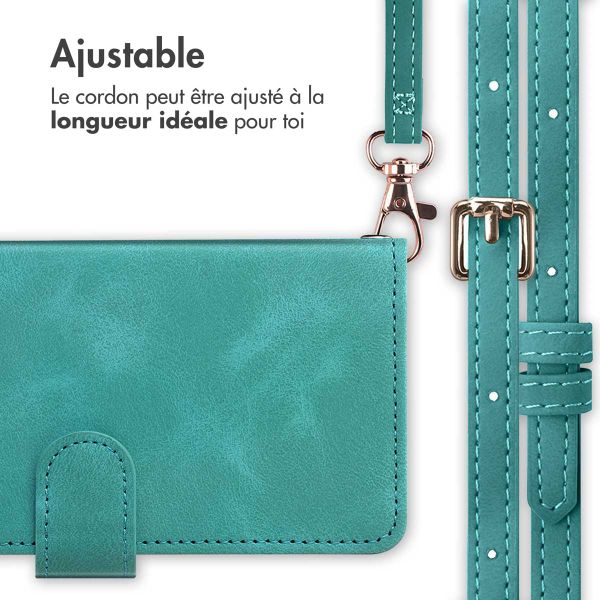 imoshion Etui de télephone portefeuille avec cordon Samsung Galaxy A25 (5G) - Turquoise