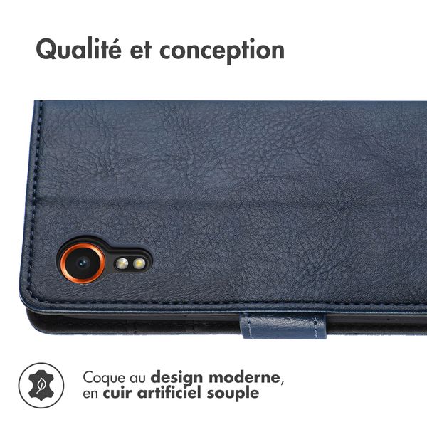 imoshion Étui de télephone portefeuille de luxe Samsung Galaxy Xcover 7 - Bleu foncé