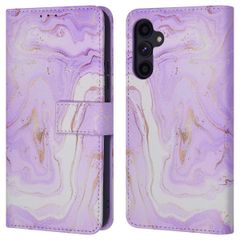 imoshion Étui de télephone portefeuille Design Samsung Galaxy A34 (5G) - Purple Marble