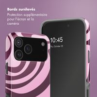Selencia Coque arrière Vivid Apple iPhone 18 Pro - Wavy Swirl Pink Plum