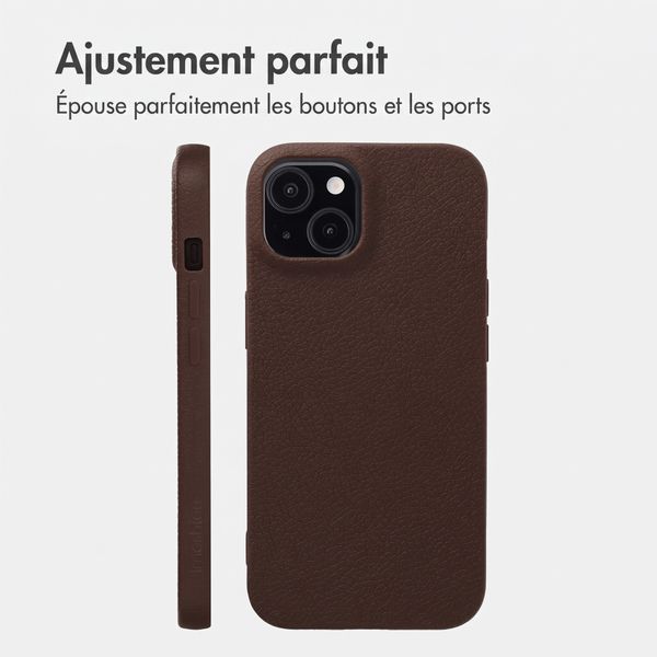 imoshion Coque arrière Texture Apple iPhone 15 - Marron foncé
