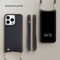 Selencia Coque de télephone Nova avec cordon et porte-cartes Apple iPhone 14 Pro - Noir