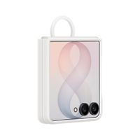 Samsung Coque Silicone Magnet Cover Ring Samsung Galaxy Z Flip 8 - White