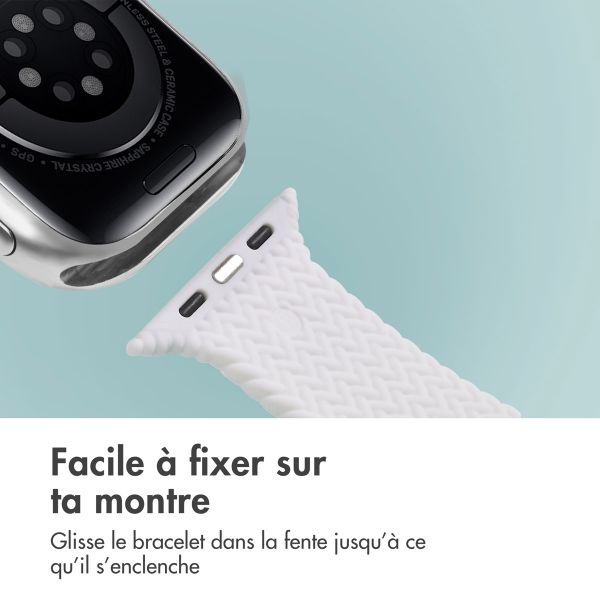 imoshion Bracelet tressé en silicone Apple Watch | 44/45/46/49 mm - Blanc