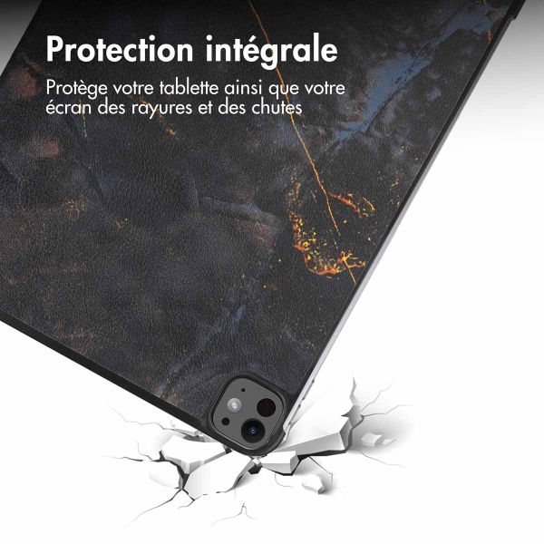 imoshion Coque tablette Design Trifold Apple iPad Pro 13 (2025) M5 / (2024) M4 - Black Marble