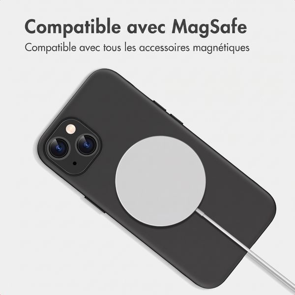 imoshion Coque arrière Color avec Thin MagSafe Ring Apple iPhone 14 / 13 - Noir
