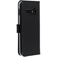 Selencia Étui portefeuille en cuir véritable Samsung Galaxy S10e - Noir