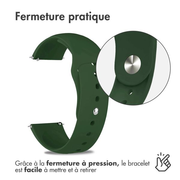 imoshion Bracelet sport en silicone  - Connexion universelle 18 mm - Vert foncé