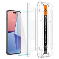 Spigen Protection d'écran en verre trempé GLAStR Fit 2 Paquets + Applicator Apple iPhone 16 Plus / 15 Plus