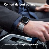 imoshion Bracelet en cuir magnétique Apple Watch | 44/45/46/49 mm - Blanc