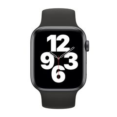 Apple Bracelet Boucle unique en Silicone Apple Watch | 38/40/41/42 mm - Taille 2 - Noir
