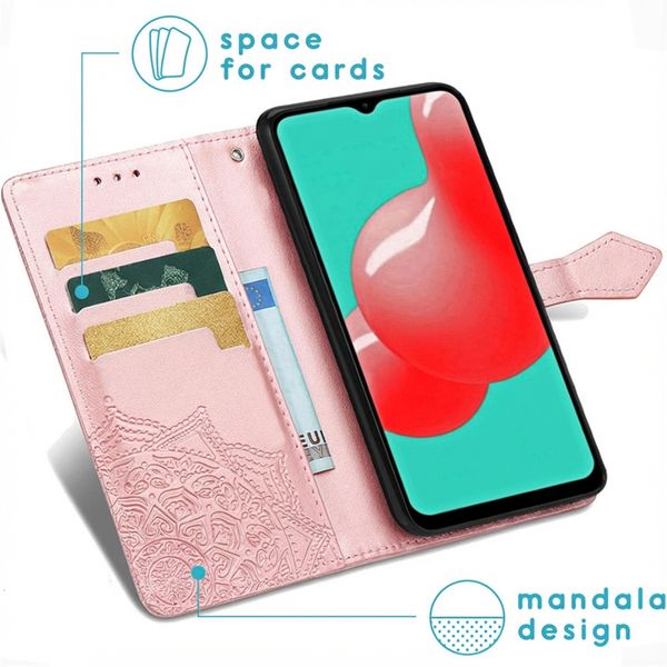 imoshion Etui de télephone Mandala Samsung Galaxy A32 (4G) - Rose Doré
