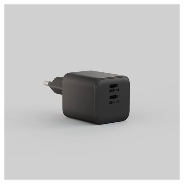 Zens Chargeur compact 2x USB-C 100W - Adaptateur secteur - Noir
