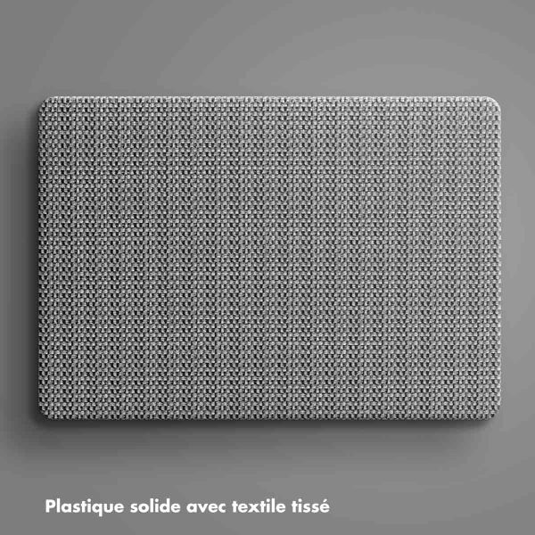 Selencia Coque tissée Apple MacBook Air 13 pouces (2022 / 2024 M3 / 2025 M4 / 2026 M5) - Gris