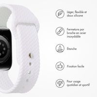 imoshion Bracelet tressé en silicone Apple Watch | 38/40/41/42 mm - Blanc