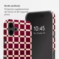 Selencia Coque arrière Vivid avec MagSafe Apple iPhone 16 - Check This Burgundy