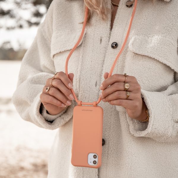 imoshion Coque de couleur avec cordon amovible Apple iPhone 12 (Pro) - Peach
