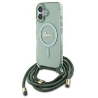 Guess Coque MagSafe IML avec crossbody cord Apple iPhone 16 - Vert