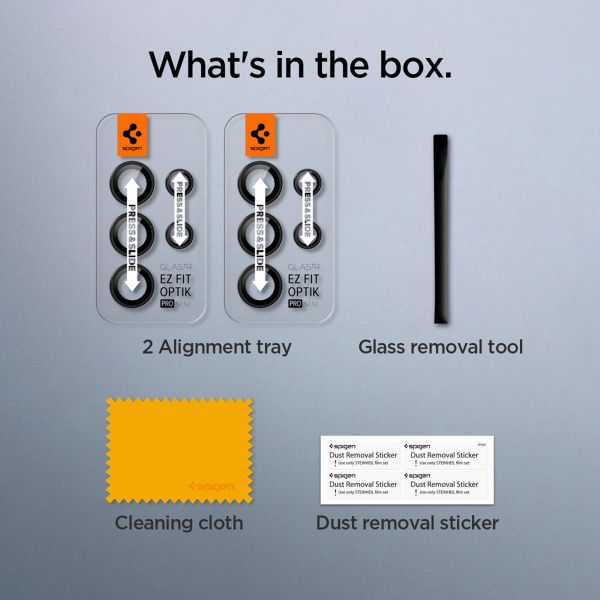 Spigen Optik Pro EZ Fit Lens Protector - Protection d'objectif de caméra (lot de 2) Samsung Galaxy S23 Ultra - Noir