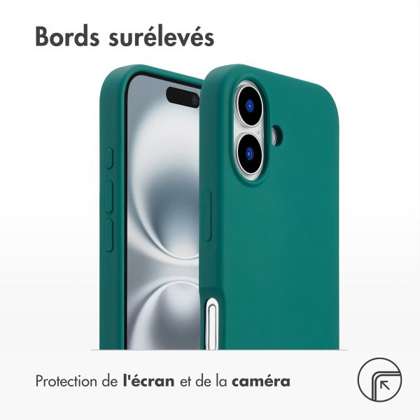 Accezz Coque Liquid Silicone avec MagSafe Apple iPhone 16 - Forest Green
