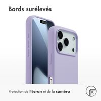 Accezz Coque Liquid Silicone avec MagSafe Apple iPhone 17 Pro - Lavender Gray