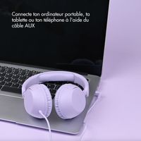 imoshion Casque filaires pour enfants - Câble AUX - Limiteur de décibels - Lavender Lilac