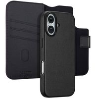 Accezz Étui de télephone portefeuille en cuir 2-en-1 avec MagSafe Apple iPhone 17 - Onyx Black