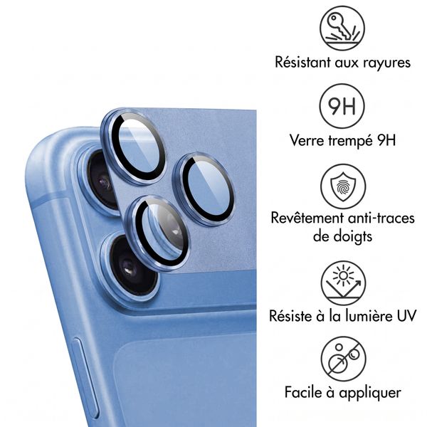imoshion Protection Caméra en verre trempé 2 Pack pour l'Apple iPhone 18 Pro Max - Light Blue