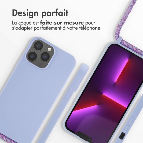 imoshion Coque en silicone avec cordon Apple iPhone 13 Pro Max - Violet