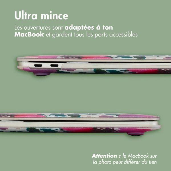imoshion Coque Design Laptop Apple MacBook Pro 16 pouces (2021 / 2023 M3 / 2024 M4 / 2026 M5) - Floral Water Color