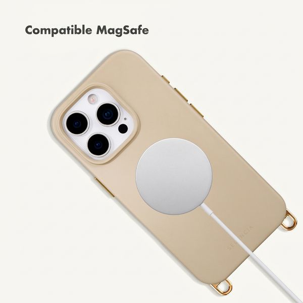 Selencia Coque arrière Rivièra avec MagSafe avec crochets amovibles Apple iPhone 16 Pro Max - Milky Latte