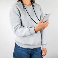 imoshion Coque arrière transparente avec cordon Samsung Galaxy S21 Plus - Noir