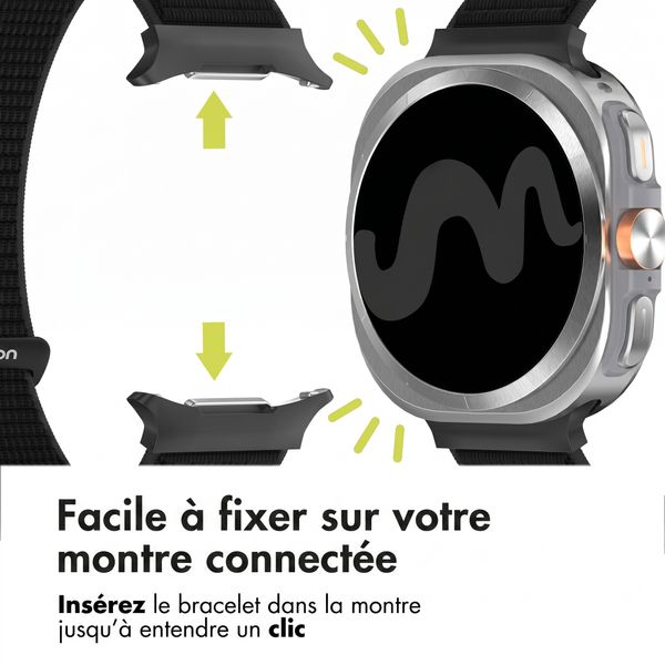 imoshion Bracelet en nylon Samsung Galaxy Watch Ultra (2024/2025) - Noir