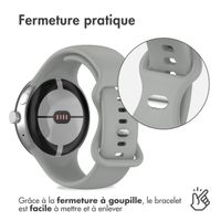 imoshion Bracelet en silicone⁺ Google Pixel Watch / Watch 2 / Watch 3 / Watch 4 (41 mm) - Taille S - Gris