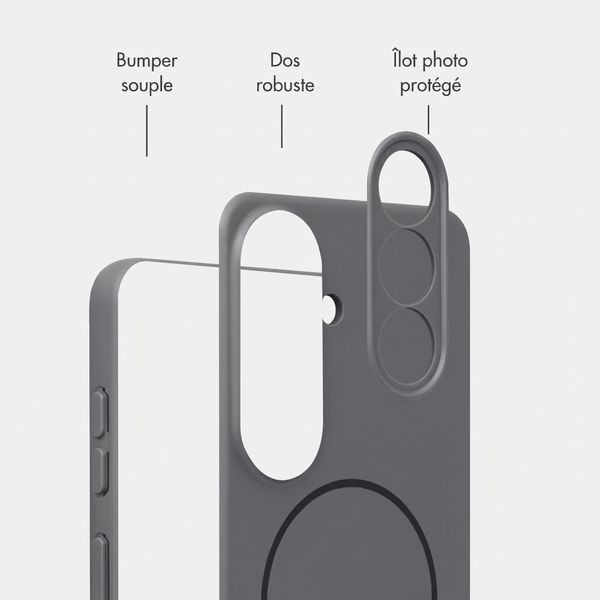 Accezz Coque Grip avec MagSafe Samsung Galaxy S26 - Gris