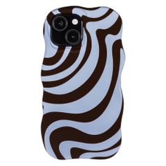 Selencia Coque arrière Vivid Wavy avec MagSafe Apple iPhone 15 - Dream Swirl Chocolate
