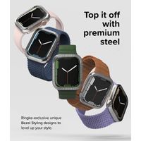 Ringke Style de lunette Apple Watch 7 / 8 / 9 - 41 mm - Matte Curve Silver
