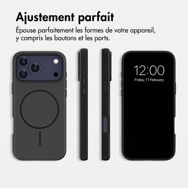 imoshion Coque arrière Color avec Thin MagSafe Ring Apple iPhone 17 Pro - Noir