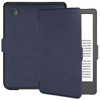 imoshion Étui de liseuse portefeuille Slim Hard Kobo Clara 2E / Tolino Shine 4 - Bleu foncé