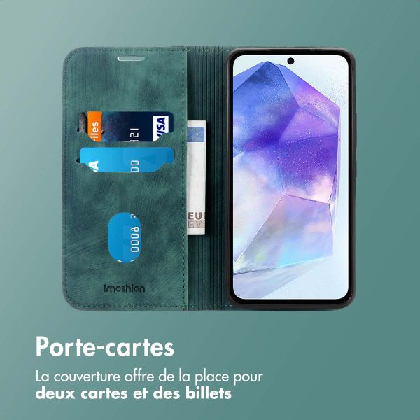 imoshion Étui de téléphone portefeuille Slim Samsung Galaxy A55 - Vert