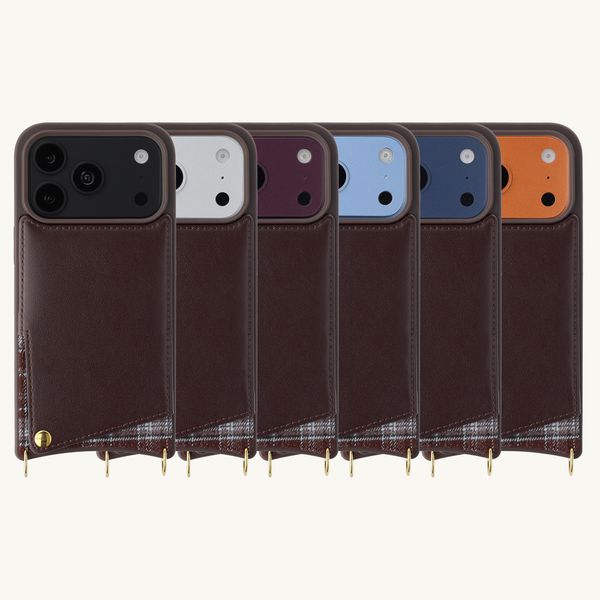 Selencia Coque de télephone Nova avec cordon et porte-cartes Apple iPhone 18 Pro / 17 Pro - Checks