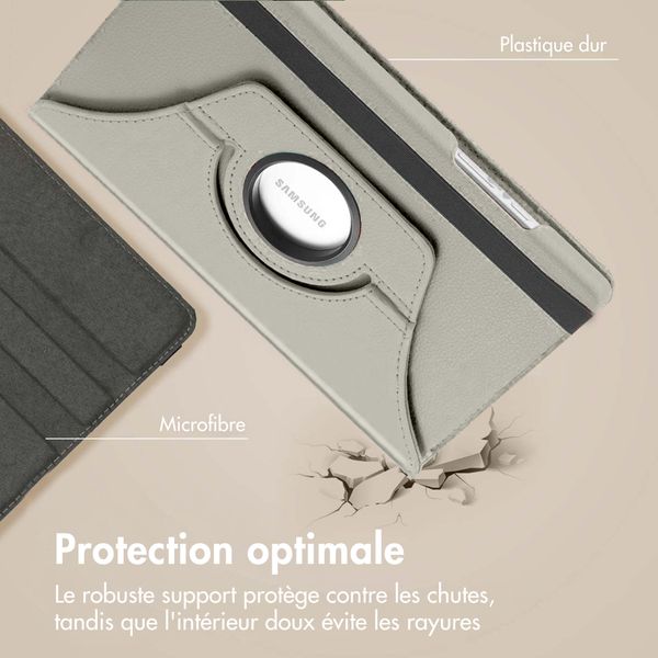 imoshion Coque tablette rotatif à 360° Samsung Galaxy Tab A11 / A9 8.7 pouces - Gris