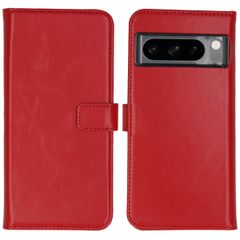 Selencia Étui portefeuille en cuir véritable Google Pixel 8 Pro - Rouge