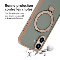 Accezz Coque Ring Stand avec MagSafe Apple iPhone 16 - Marron