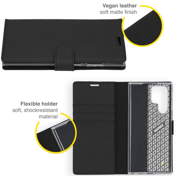 Accezz Étui de télephone Wallet Samsung Galaxy S22 Ultra - Noir