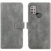 imoshion Étui de télephone portefeuille de luxe Motorola Moto G30 / G20 / G10 (Power) - Gris