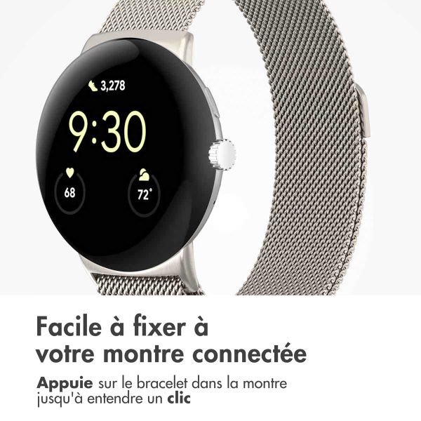 imoshion Bracelet magnétique milanais Google Pixel Watch 3 / 4 (45 mm) - Starlight